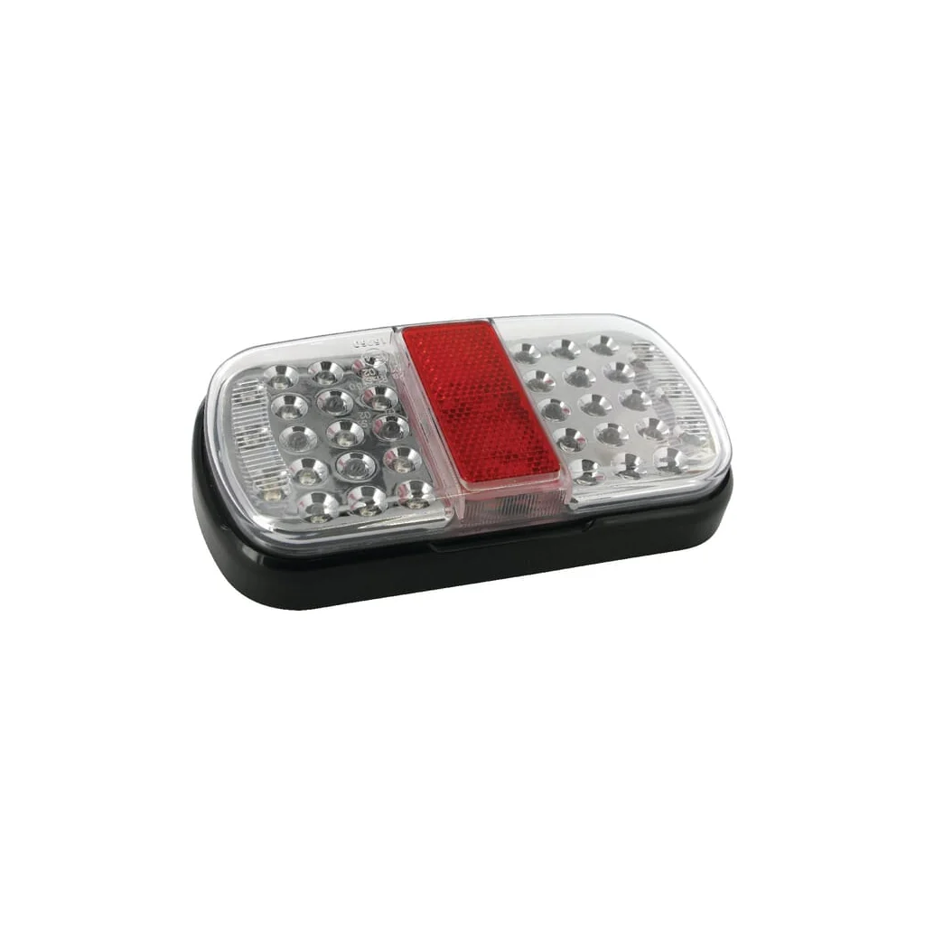 Lumină spate LED, rectangulară, 12/24V, roșu/maro/galben, prindere cu șuruburi, 158x31x81mm BA030010
