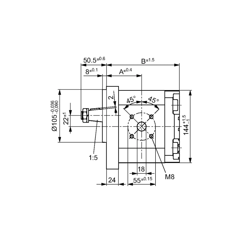Pompă hidraulică cu angrenaje AZPG-22-032LCB20MB Bosch Rexroth 0510725444