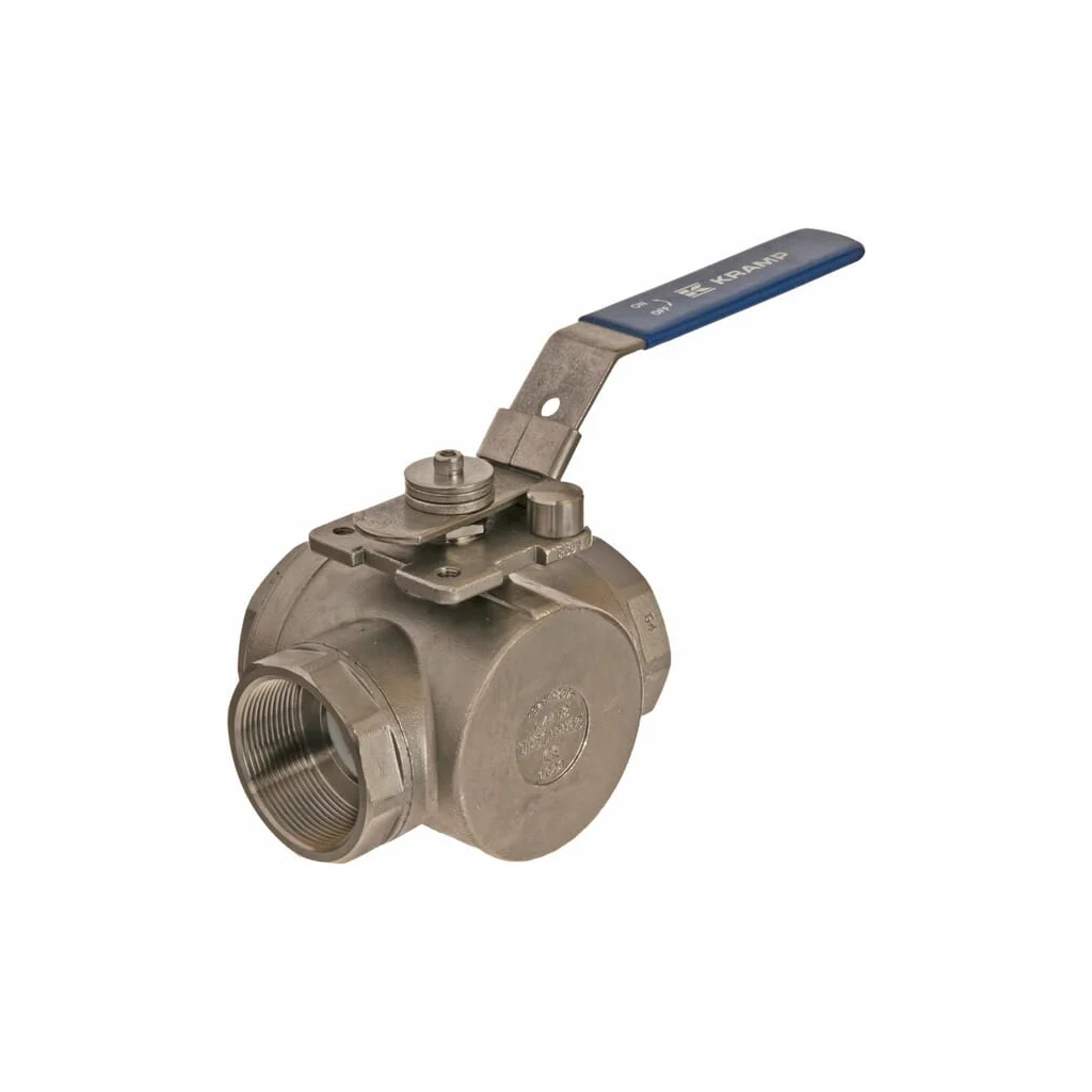 Robinet cu bilă 3 căi L 2" oțel inoxidabil BV3L2FSS
