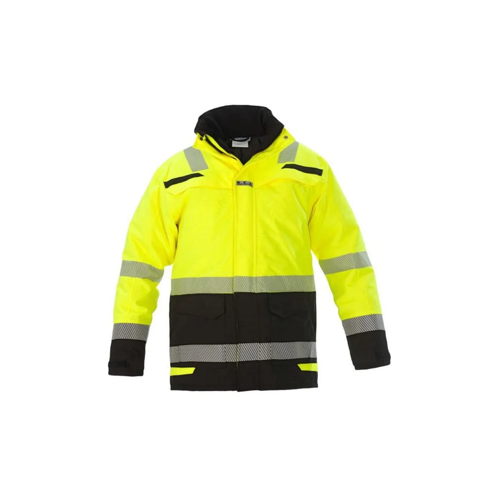 Jachetă Parka reflectorizantă Hi-vis galbenă/neagră 2XL EU:58-60 RS Line Uddel Hydrowear 072398YBP2XL