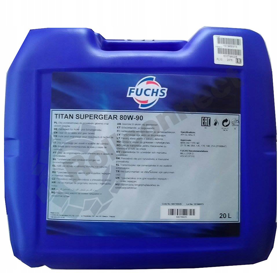 ULEI TRANSMISIE TITAN SUPERGEAR 80W-90 20L FUCHS