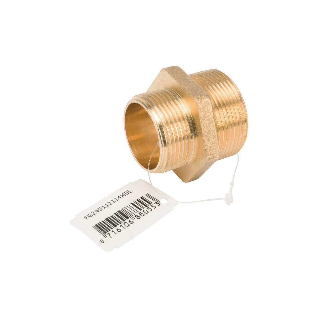 Niplu din alamă 2xM 1 1/2" x 1 1/4" FG245112114MSL