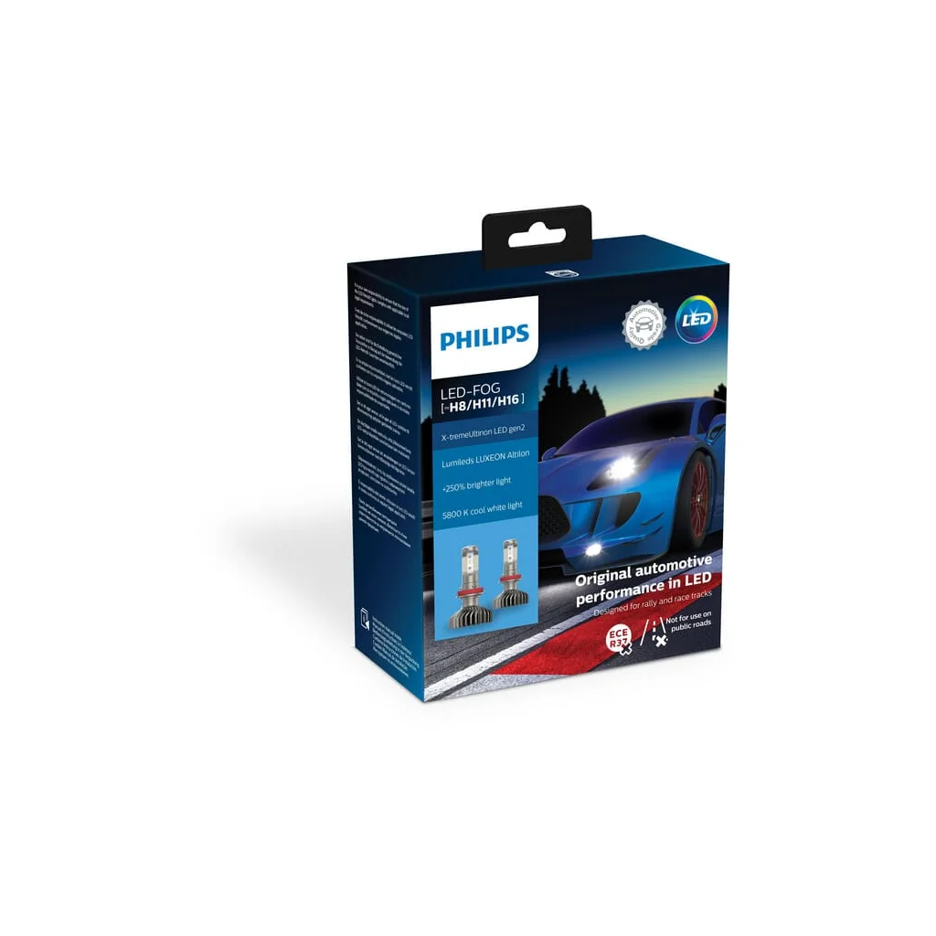Bec LED H8 13.2V PGJ19-1 alb utilizare off road Philips GL11366XUWX2
