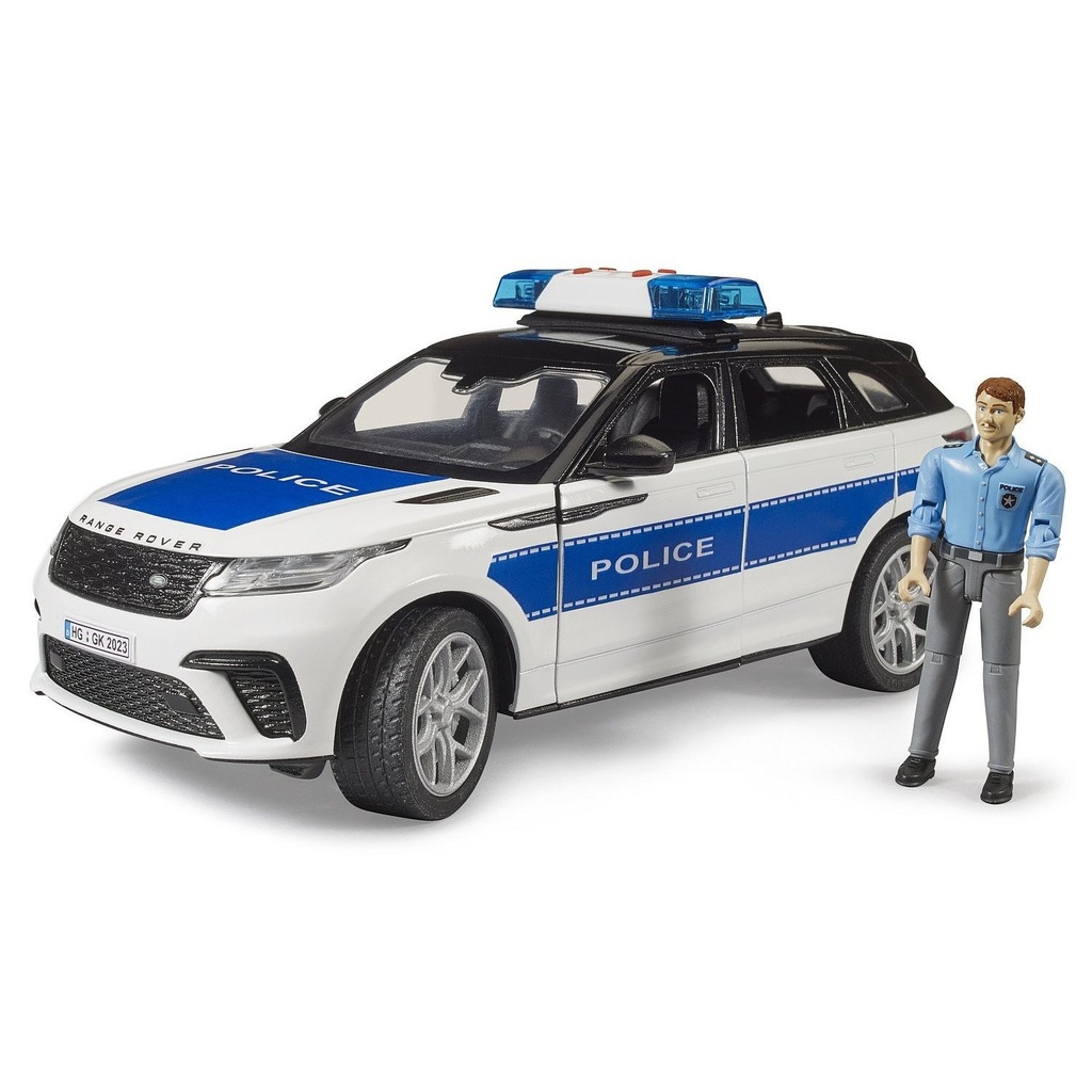 Masina de politie Range Rover Velar cu figurina politist, Bruder