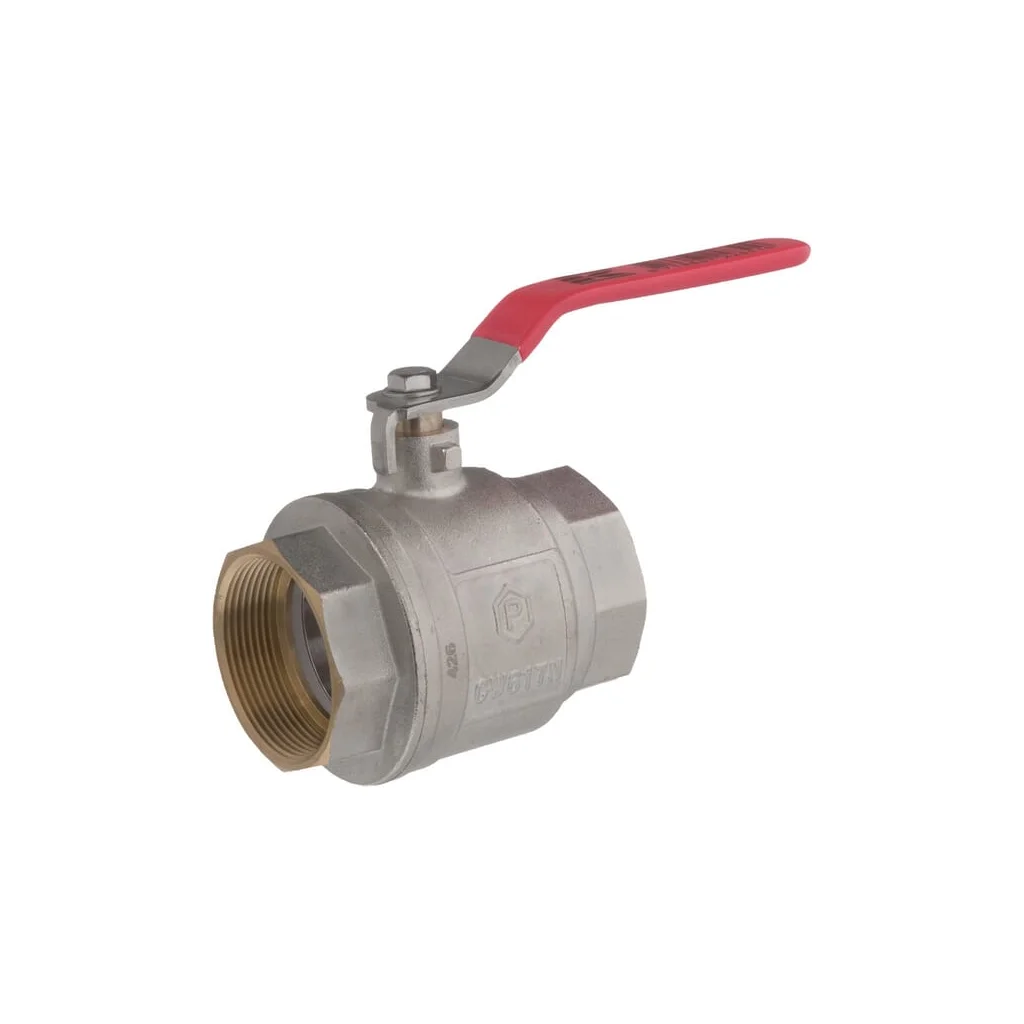 Robinet cu bilă BSP 2x mamă 2", mâner oțel inoxidabil KS2FKR
