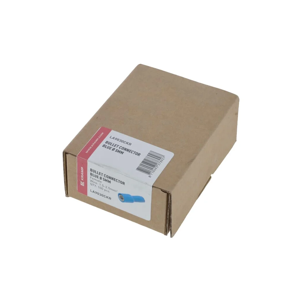 Conector Bullet feminin, albastru, 1.5-2.5mm² Ø5mm (100x) LA9030CKR