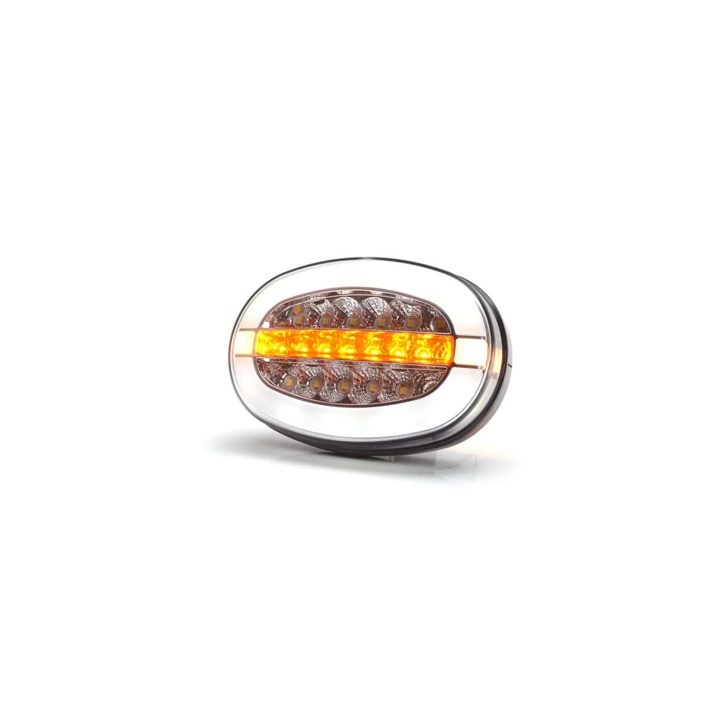 Lumină frontală multifuncțională LED, ovală, 12-24V, 136.4x91x40mm LA80096