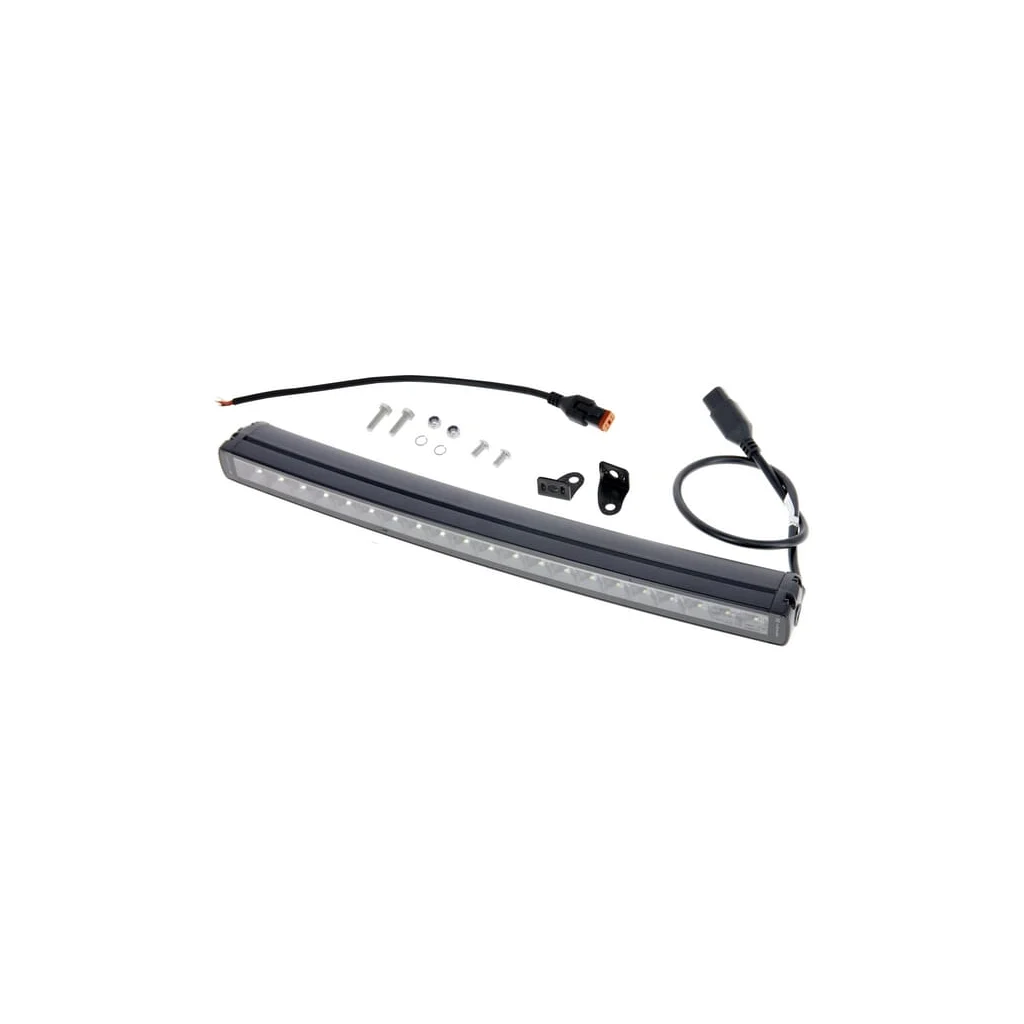 Lampă de lucru LED tip bară, 105W, 8820lm, dreptunghiulară, 12/24V, alb/portocaliu, 525.5x40x54.4mm mufă Deutsch, combo, curbat