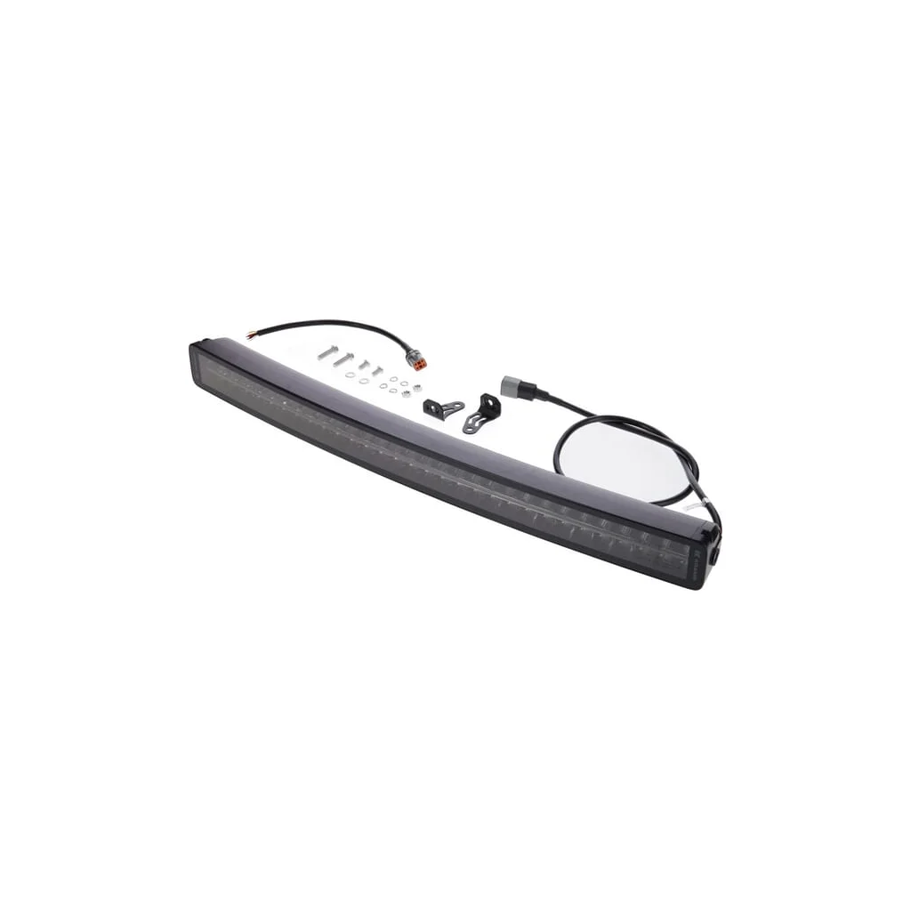 Lampă de lucru LED tip bară, 300W, 25200lm, dreptunghiulară, 12/24V, alb/portocaliu, 814.9x70x78.6mm mufă Deutsch, combo, curbat