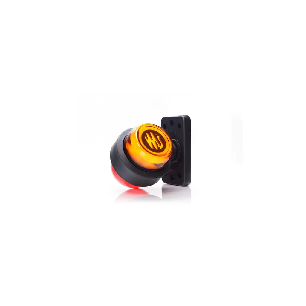 Lumină de marcare spate LED, rotativă, roșu/portocaliu, 12-24V, 108x98x79mm LA30085