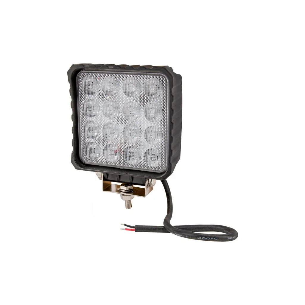 Lampă de lucru LED 48W 3840lm pătrată 10/30V 112x54,5x136mm tip flood 16 LED-uri LA10047