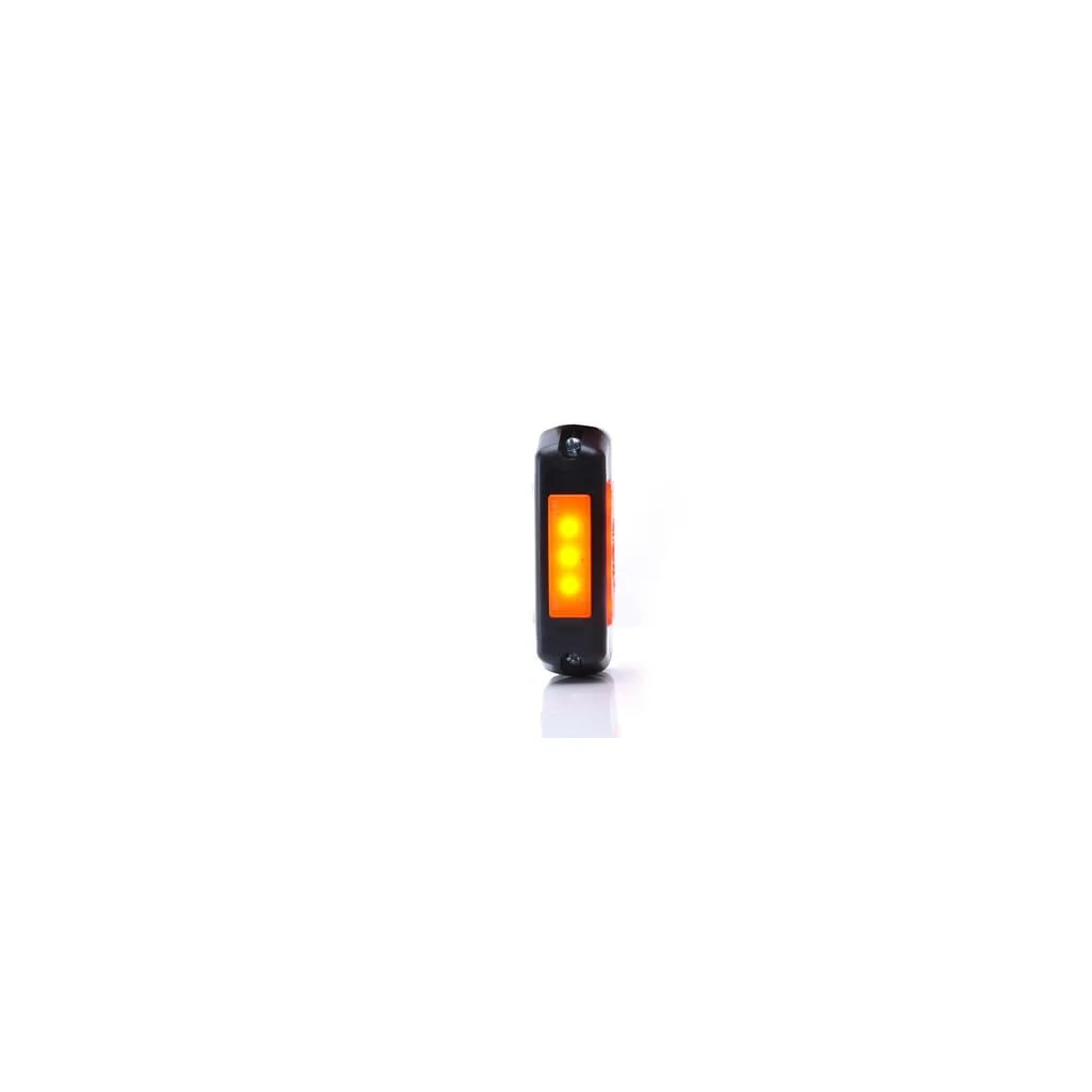 Lumină de semnalizare față/spate/spate LED, dreptunghiulară, 12-24V, 90x28x35.5 mm LA30090