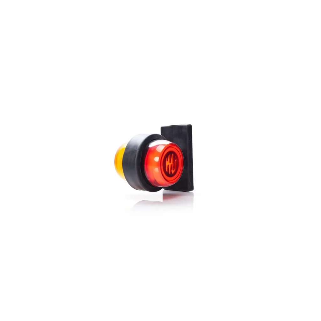 Lumină de marcare spate LED, fixă, roșu/portocaliu, 12-24V, 108x98x79mm LA30086