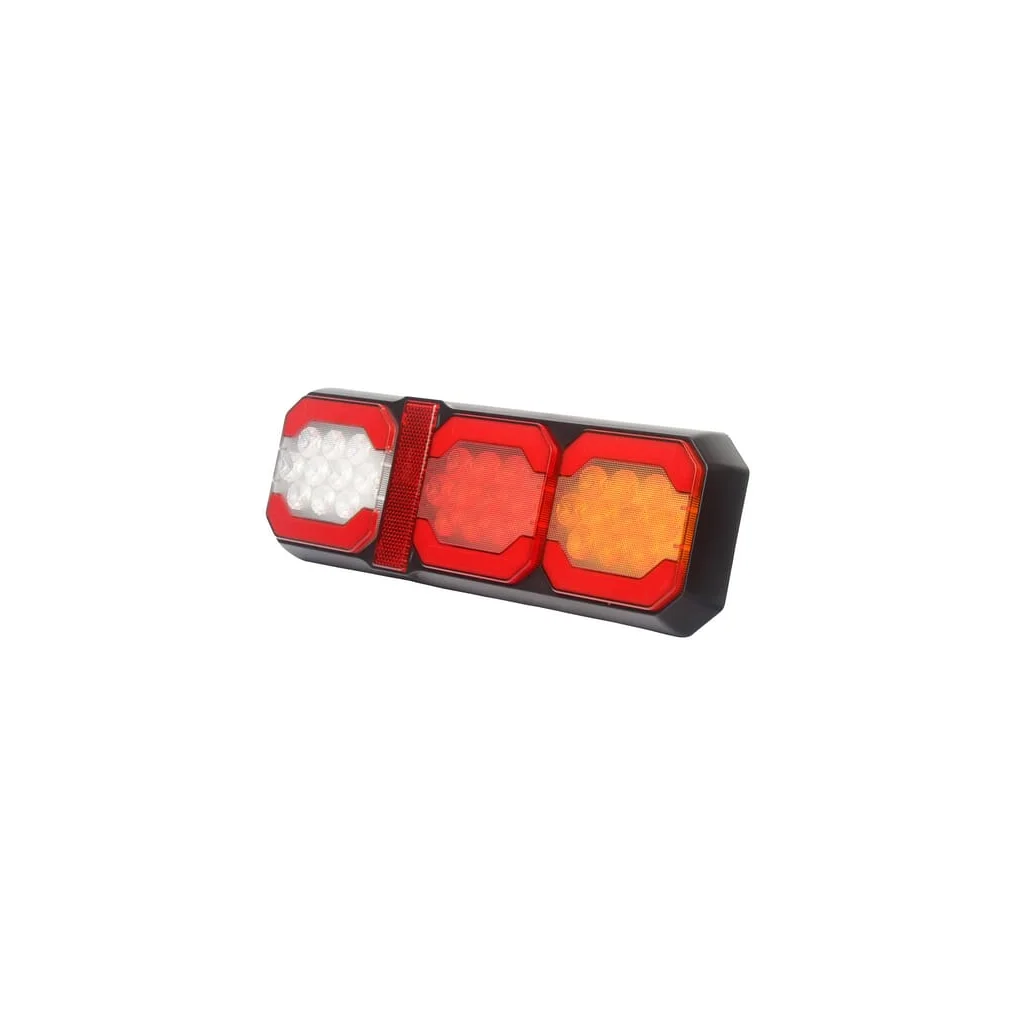 Lumină spate multifuncțională LED, 12-24V, 295x100x30mm, cablu 1.5m, alb/portocaliu/roșu, LA40091