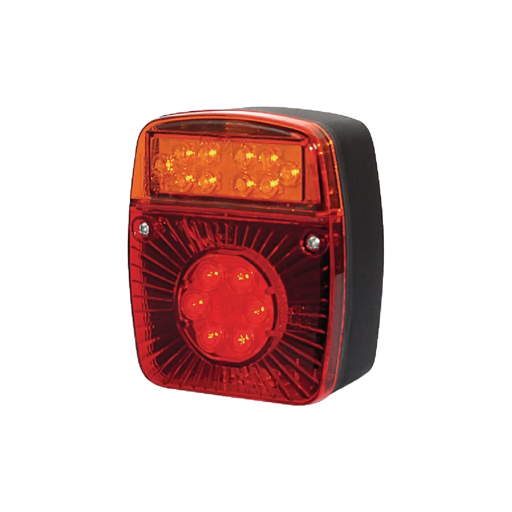 Lampă spate multifuncțională LED pătrată 12-24V 121x101x56mm LA40021