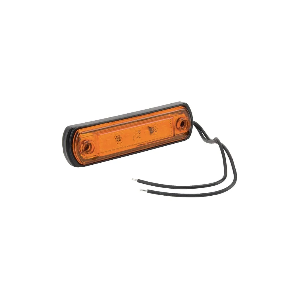 Lampă de semnalizare LED, 0,5/1W, dreptunghiulară, 12/24V, portocalie, 110x31x15mm, 4 LED-uri, Gopart LA35057