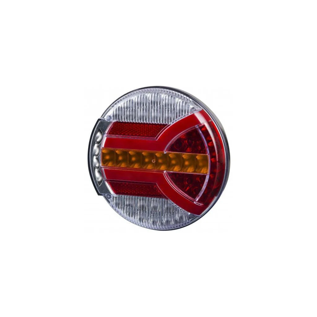 Lampă spate LED rotundă 12-24V alb/portocaliu/roșu Ø140mm LA40065