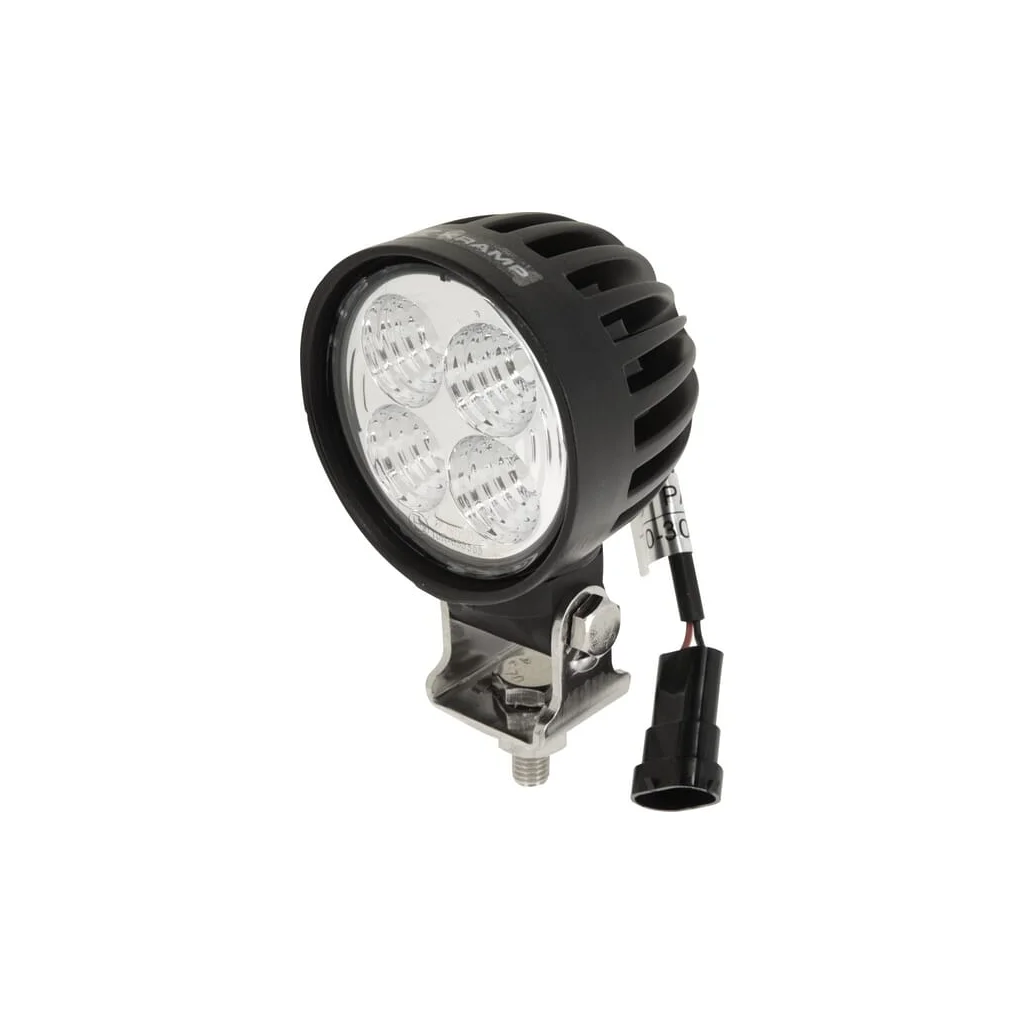 Lampă de lucru LED, 40W, 4000lm, rotundă, albă, 10/30V, 84x126x71,8mm, mufă AMP, rază spot, 4 LED-uri, 360 grade, LA10551S