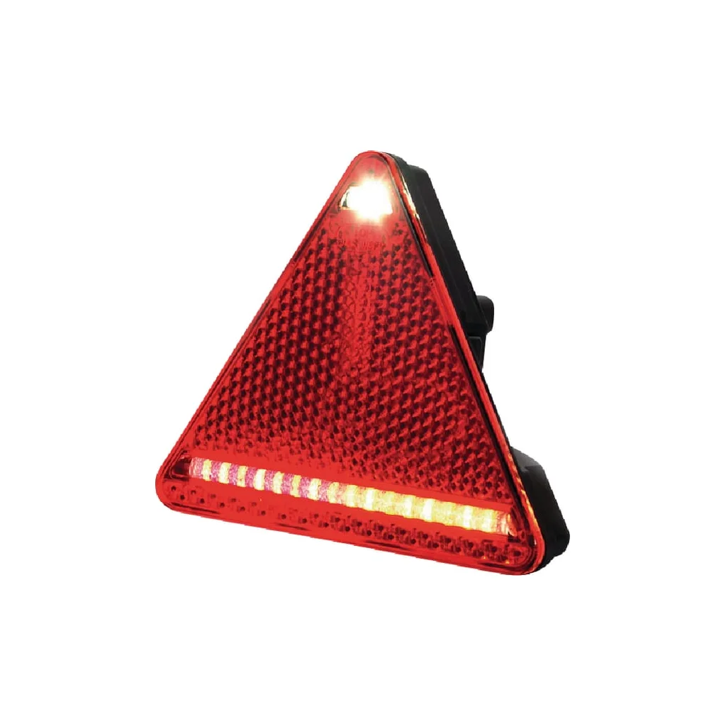Lampă spate multifuncțională LED dreapta triunghiulară 12-24V 163x144x38,8mm LA40049