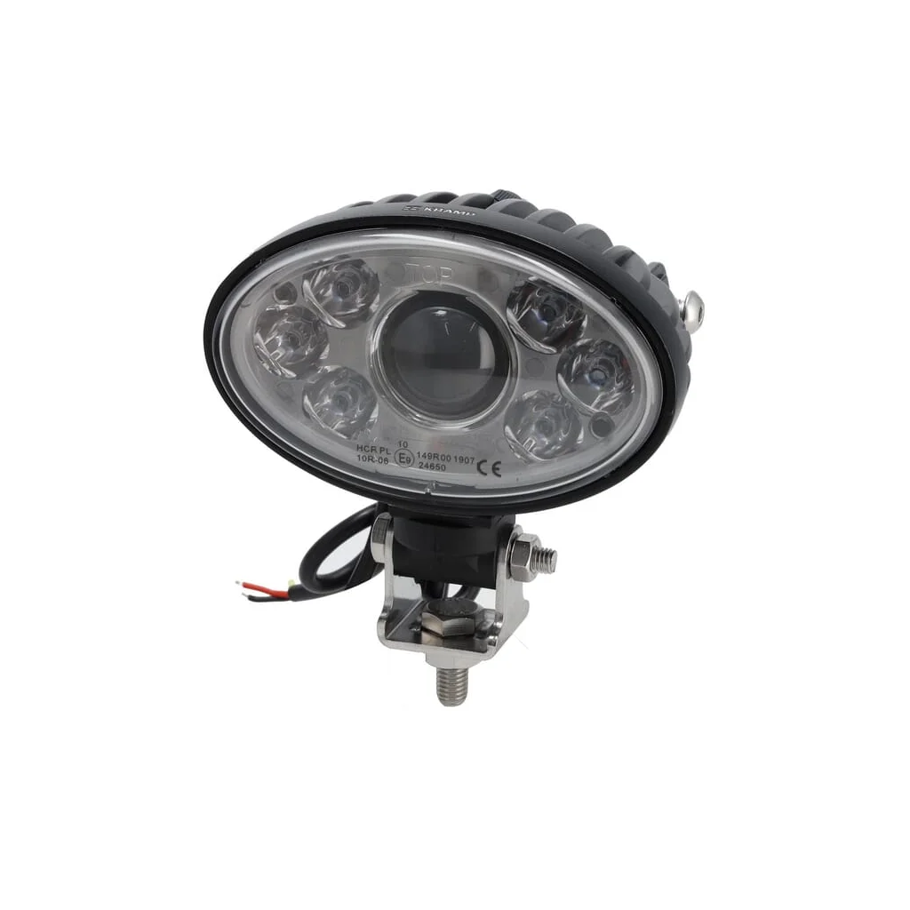 Far cu LED, 20/24W, oval, 10/30V, 166x98x98mm, fază lungă/ușoară, cablu deschis cu 3 pini, montare pe suport LA10634