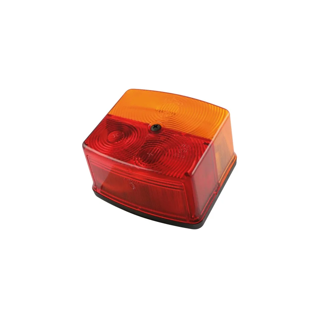 Lumină spate pătrată, 12V, galben/roșu, prindere cu șurub, 95x85x55mm, BBS(K) 6025, dreapta 106025120