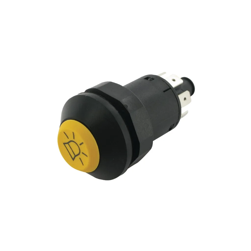 Comutator tip buton girofar rotund galben 11175240PN