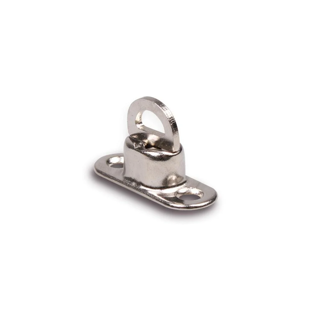Agrafă rotativă pentru ochiuri ovale 22,5 x 13,5 mm h= 11 mm, distanța găurii= 34 mm, alamă nichelată PL10801