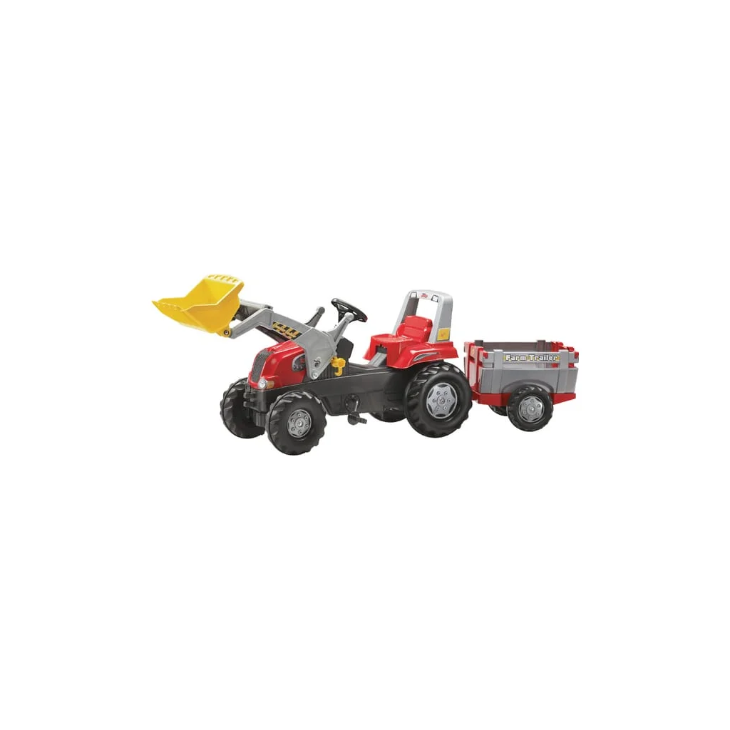 Tractor cu pedale, încărcător frontal și remorcă Farm, RollyJunior R811397