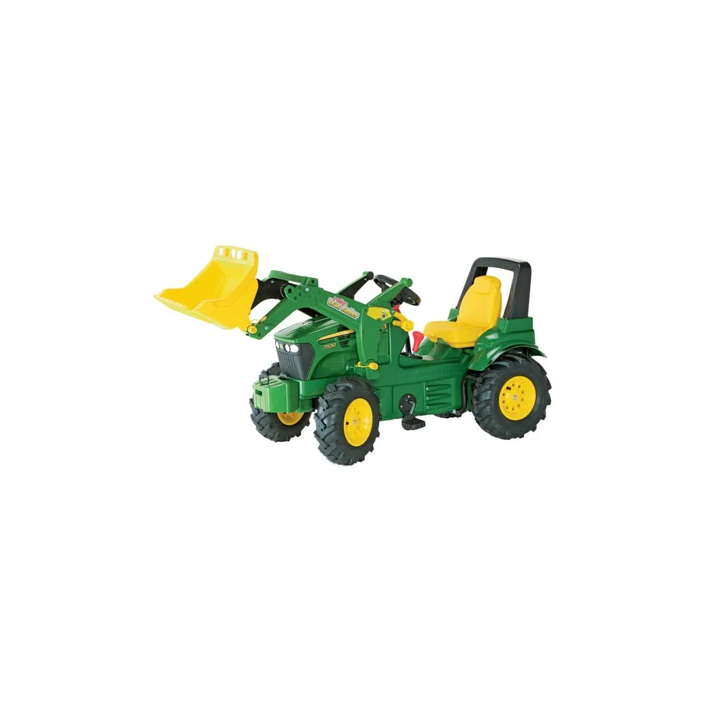 Tractor cu pedale John Deere 7930 cu încărcător frontal și anvelope pe aer rollyFarmtrac Rolly Toys R71012