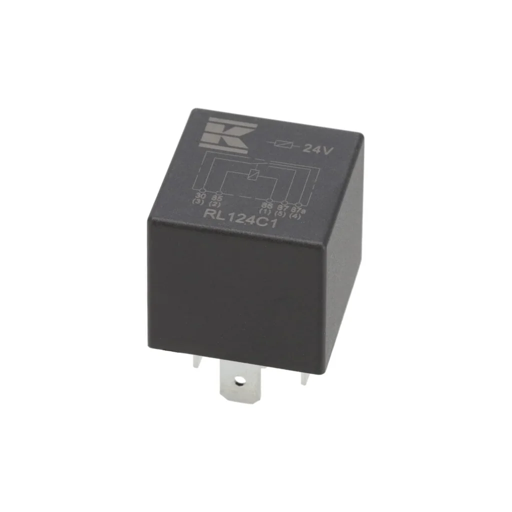 Releu mini 24V, interschimbare, 30A/40A, diodă, fără suport RL124C1