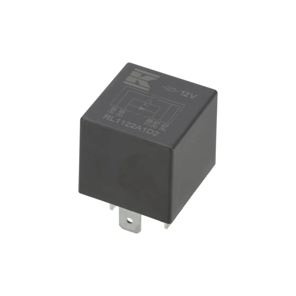 Releu mini 12V, contact dublu, 2x20A, diodă, fără suport RL1122A1D2