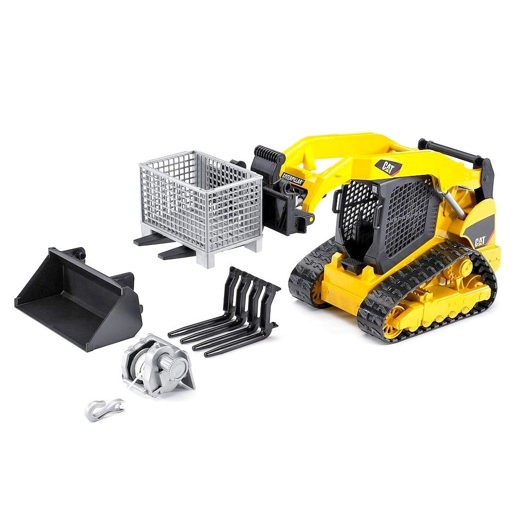 Accesorii incarcator frontal Bruder: Paletă, Troliu și Furci Toy
