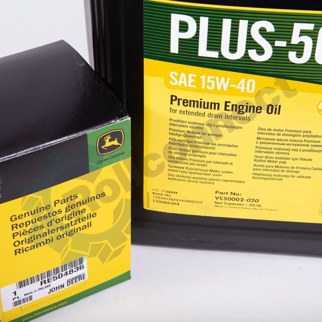 Pachet PROMO John Deere RE504836 + PLUS-50 II 15W-40 20L