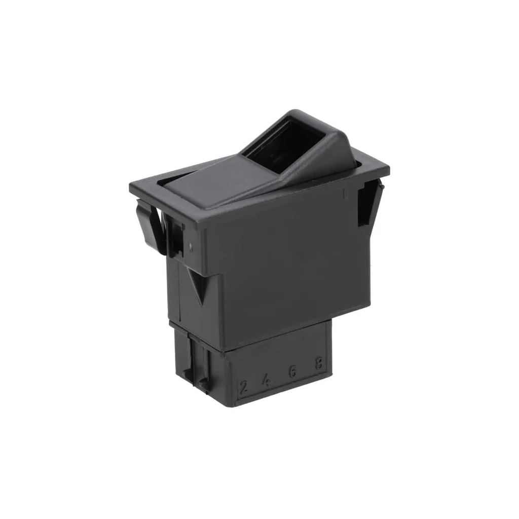 Comutator basculant, II-0-I, pornit-oprit-pornit, 12/24V, 3 pini, funcție iluminare, cu bec SW10027KR