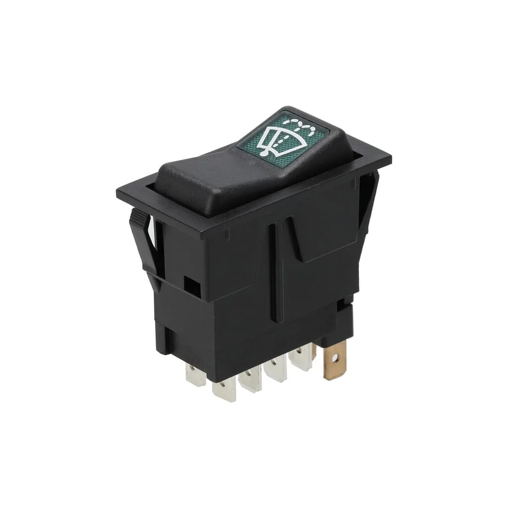 Întrerupător basculant, I-0-(II), pornit-pornit-mamă, 12V, 8 pini, ștergător parbriz SW10041KR
