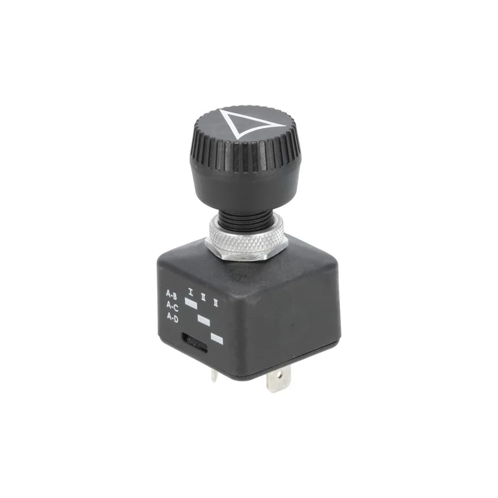 Comutator rotativ, on-on-on, 12-24V, terminale lamă, 6.3mm SW10015KR