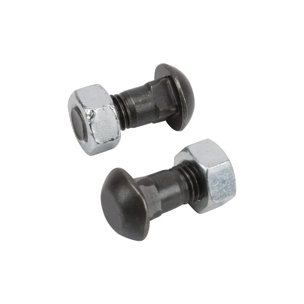 Șurub plug cap bombat cu gât pătrat și piuliță M12x30mm 2 buc. TB96001