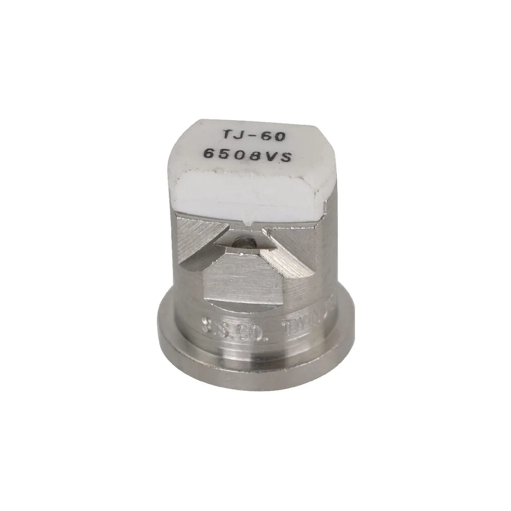 Duză ventilator dublu plat TJ 65° 08 TeeJet, albă, din oțel inoxidabil TJ606508VS
