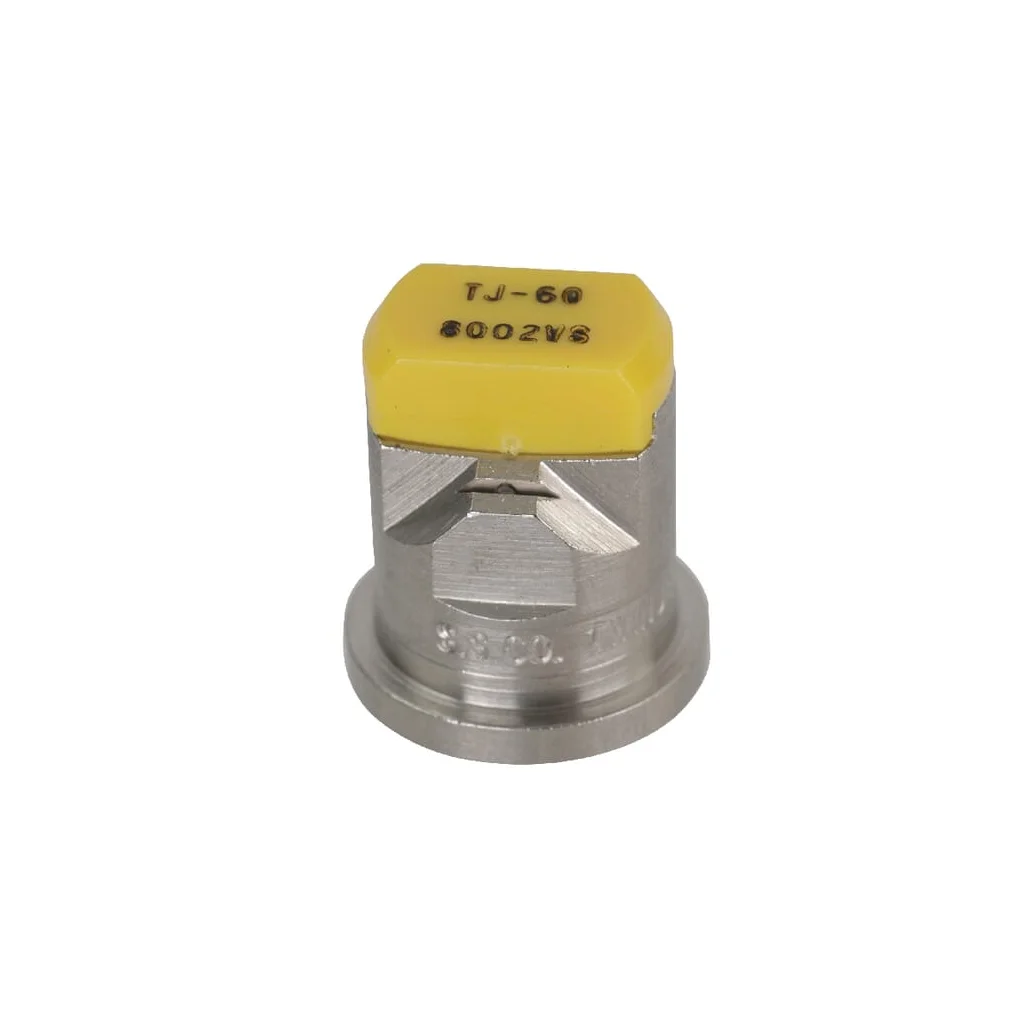 Duză ventilator dublu plat TJ 80° 02 TeeJet, galbenă, din oțel inoxidabil TJ608002VS