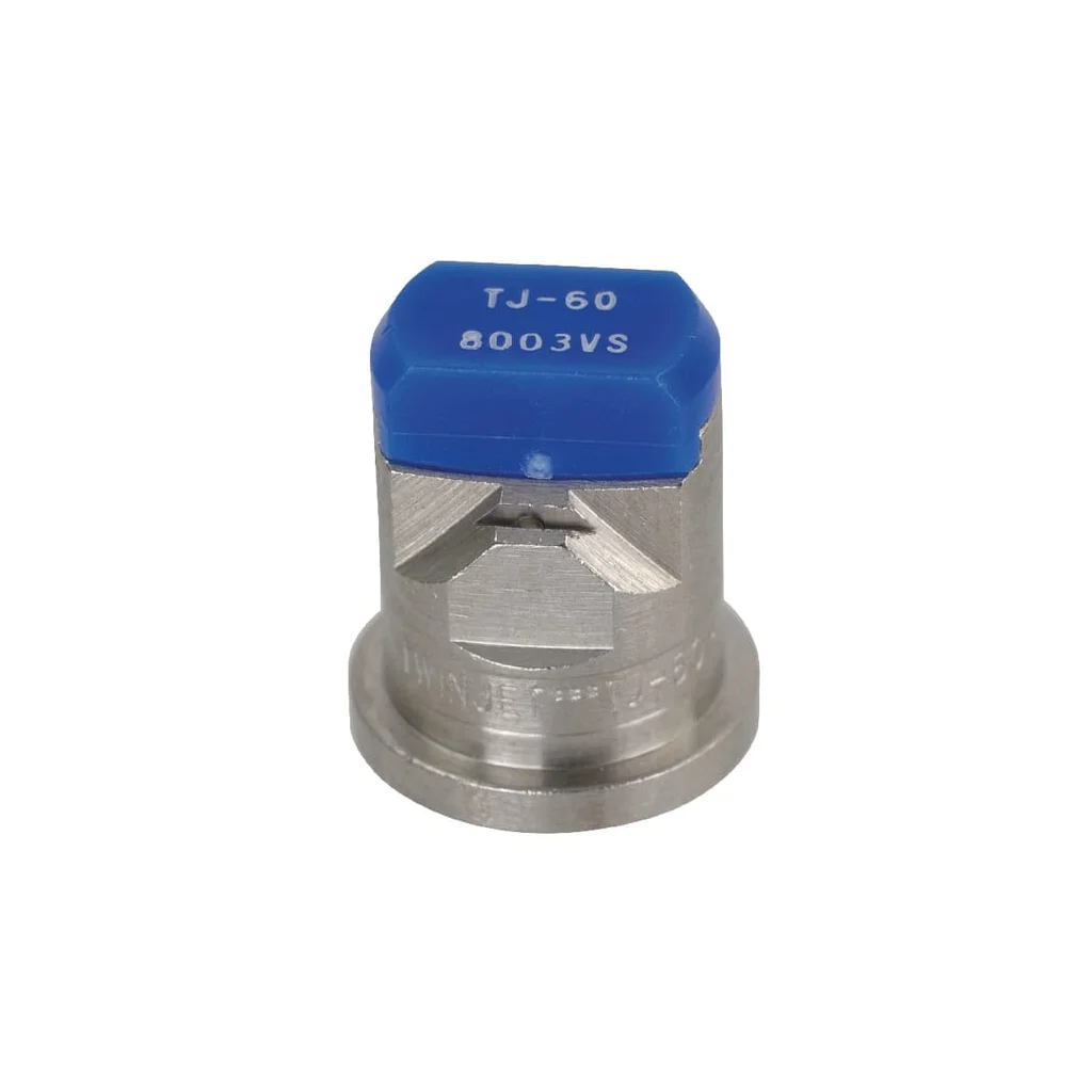 Duză ventilator dublu plat TJ 80° 03 TeeJet, albastră, din oțel inoxidabil TJ608003VS