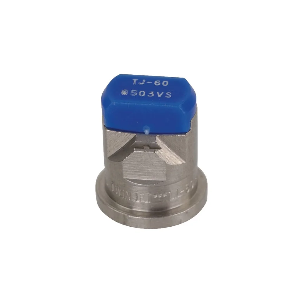 Duză ventilator dublu plat TJ 65° 03 TeeJet, albastră, din oțel inoxidabil TJ606503VS