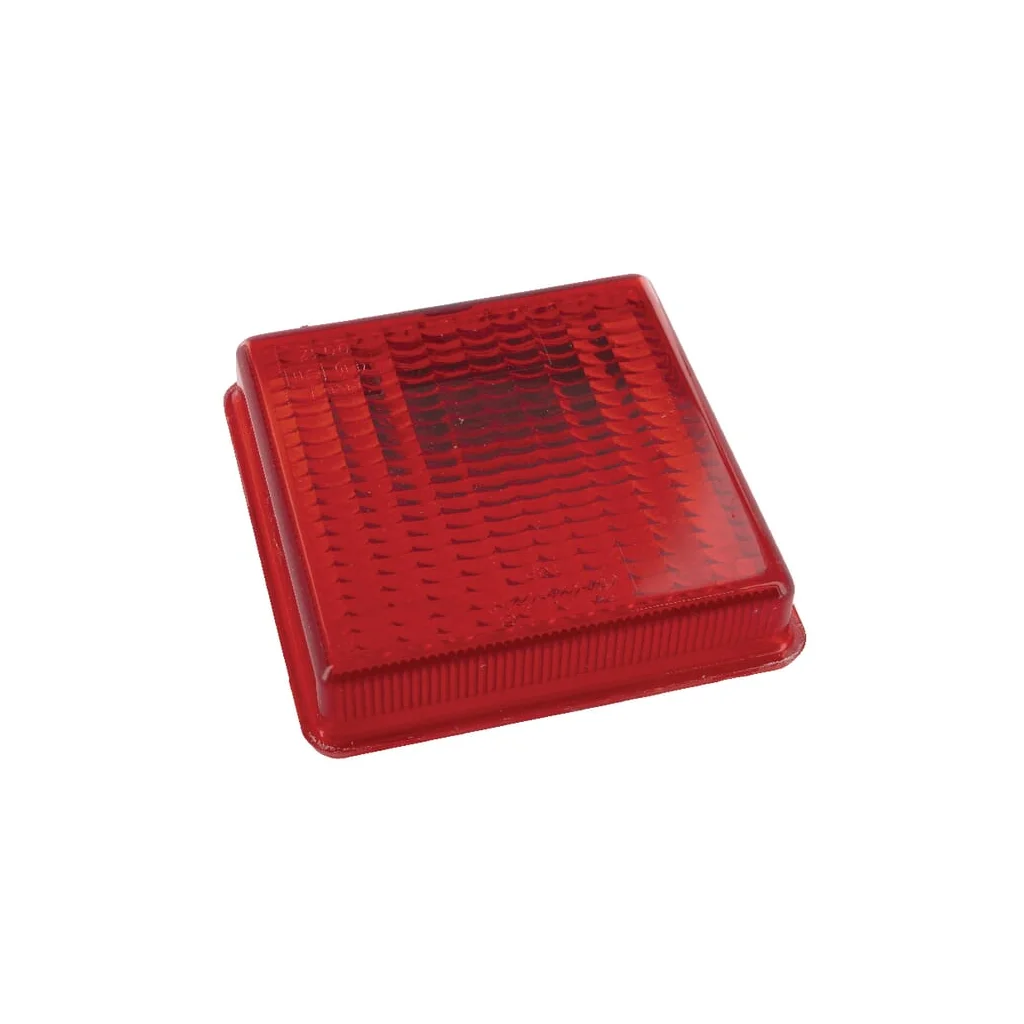 Lentilă lumină, roșie, pătrată 103x103x22mm stânga/dreapta/spate Rubbolite TOR2660