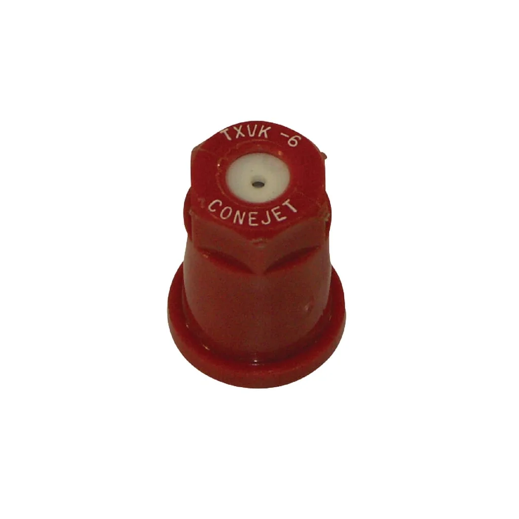 Duză conică goală TXVK 80° 04 roșie din material ceramic TeeJet TXVK6