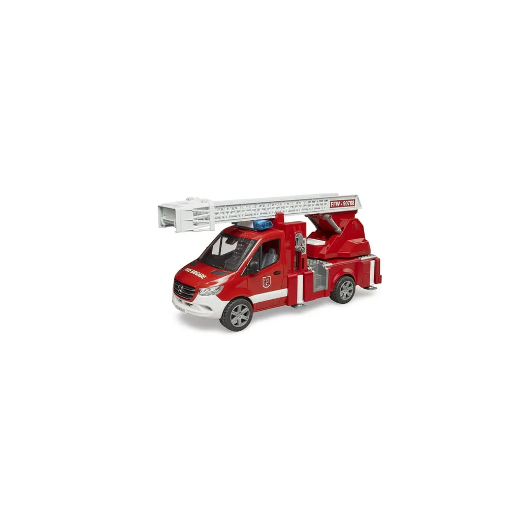 Mașină pompieri MB Sprinter cu scară pompă apă și modul de sunet și lumini U02673