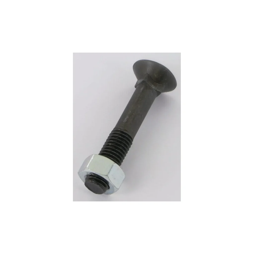 Șurub plug cap plat înecat gât pătrat cu piuliță DIN608 M12x70mm grupa 12.9 1270129VK