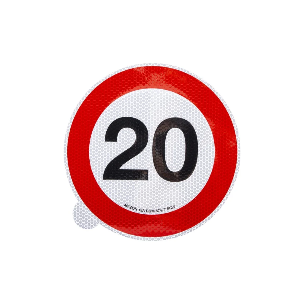 Autocolant indicator interzicere limită de viteză: 20km/h diametru 220mm Mazon WB7920IT