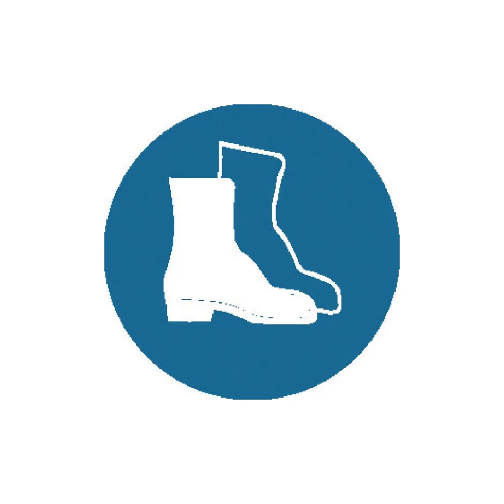 Autocolant semn obligatoriu EIP pantofi de siguranță diametru 100mm Brady WB250108