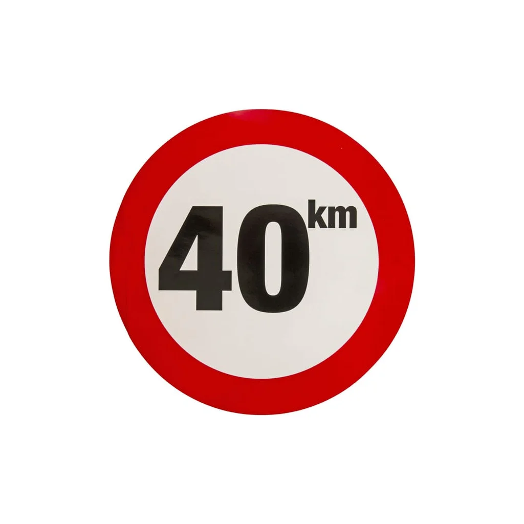 Autocolant indicator de interzicere limită de viteză: 40km/h WB4001