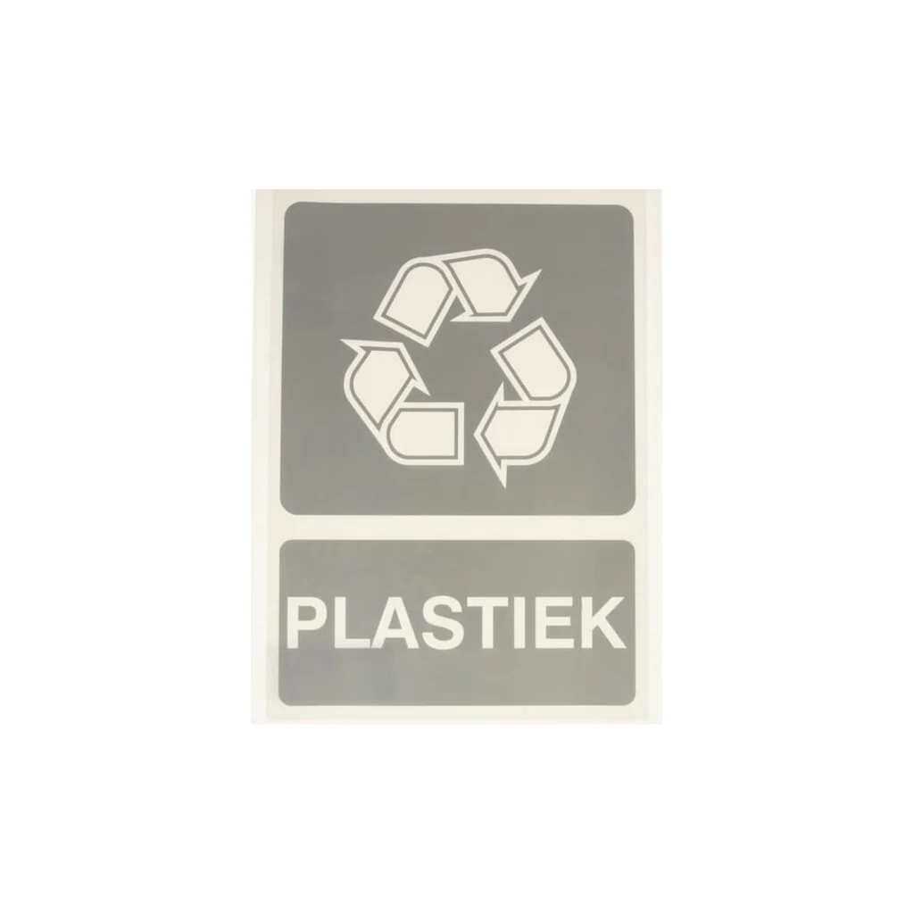 Autocolant semn informații suplimentare reciclare plastic: Plastiek 210x297mm Brady WB251294