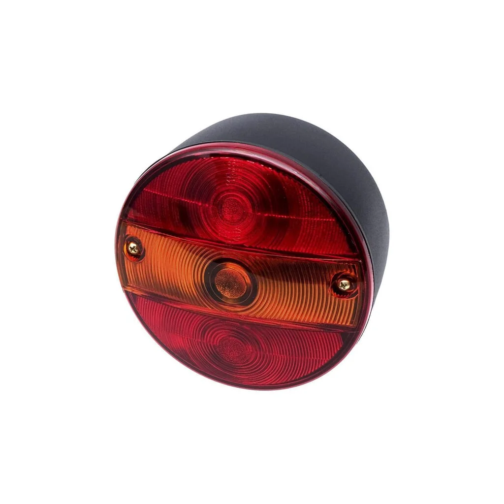 Lampă spate dreapta rotundă 12/24V galben/roșu cu șurub diametru 142mm Waś 1400681210